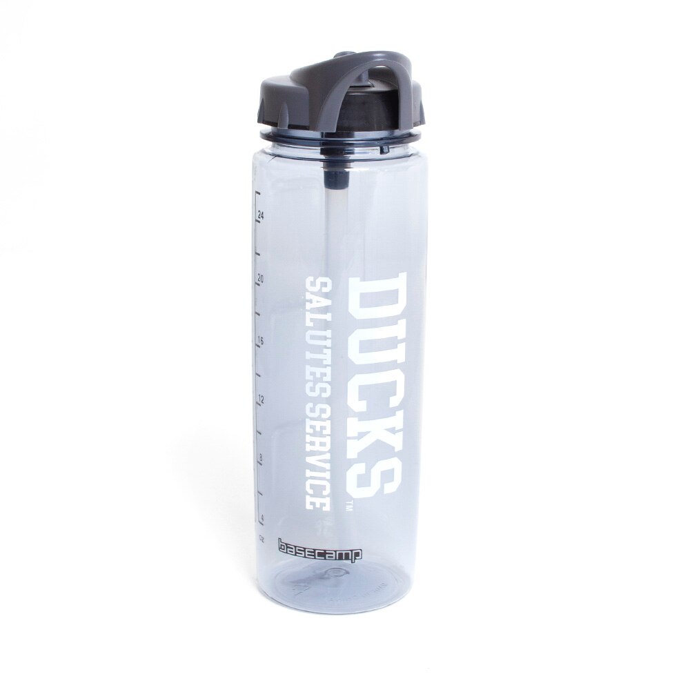 Ducks Spirit, Spirit Product, Grey, Water Bottles, Home & Auto, Football, Smoke, 26 ounce, Wide mouth, Flip top, Straw, 701297